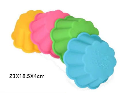 Flower-Shaped Non-Stick Silicone Baking Cups