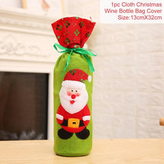 Christmas-Themed Wine Bottle Covers