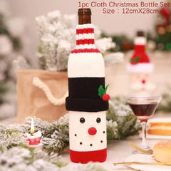 Christmas-Themed Wine Bottle Covers