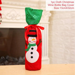 Christmas-Themed Wine Bottle Covers