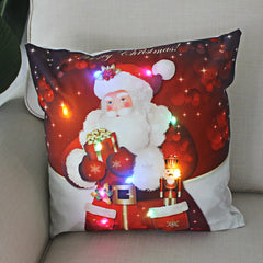 Plush Christmas-Themed LED Pillowcases