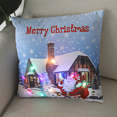 Plush Christmas-Themed LED Pillowcases