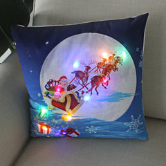 Plush Christmas-Themed LED Pillowcases