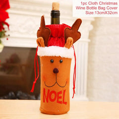 Christmas-Themed Wine Bottle Covers