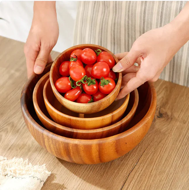 Natural Wood Multi-Purpose Bowls