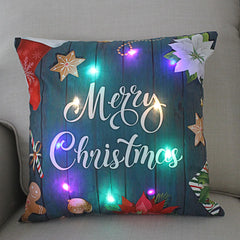 Plush Christmas-Themed LED Pillowcases