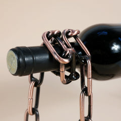 Iron Chain Wine Bottle Holder