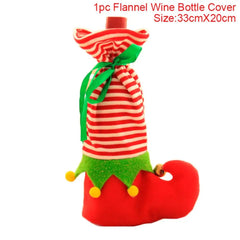 Christmas-Themed Wine Bottle Covers