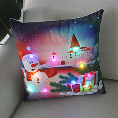 Plush Christmas-Themed LED Pillowcases