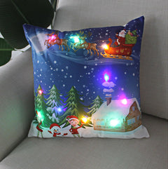 Plush Christmas-Themed LED Pillowcases