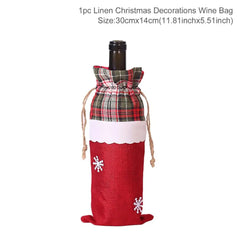 Christmas-Themed Wine Bottle Covers