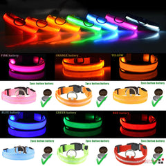 LED Adjustable Dog Collar - Waterproof