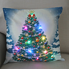 Plush Christmas-Themed LED Pillowcases