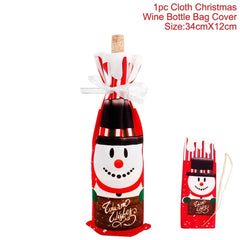 Christmas-Themed Wine Bottle Covers