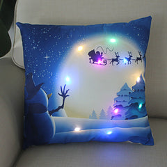 Plush Christmas-Themed LED Pillowcases