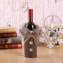 Christmas-Themed Wine Bottle Covers