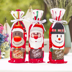 Christmas-Themed Wine Bottle Covers