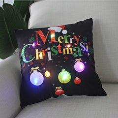 Plush Christmas-Themed LED Pillowcases