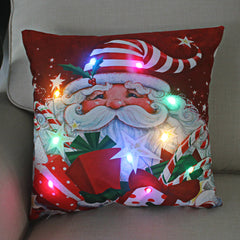 Plush Christmas-Themed LED Pillowcases