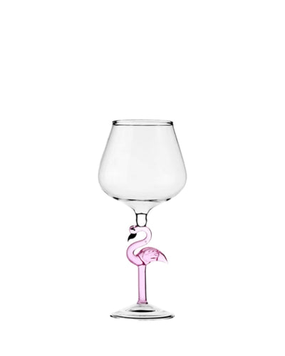 Flamingo Wine Glass