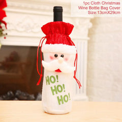 Christmas-Themed Wine Bottle Covers