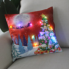 Plush Christmas-Themed LED Pillowcases