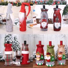 Christmas-Themed Wine Bottle Covers