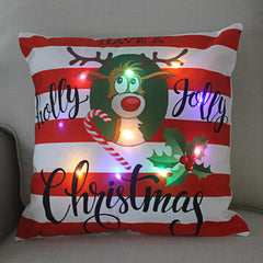 Plush Christmas-Themed LED Pillowcases