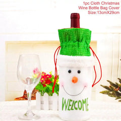 Christmas-Themed Wine Bottle Covers