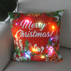 Plush Christmas-Themed LED Pillowcases