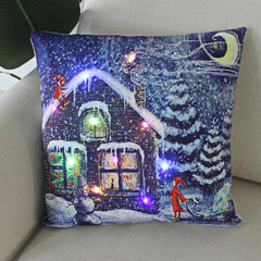 Plush Christmas-Themed LED Pillowcases