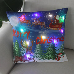 Plush Christmas-Themed LED Pillowcases