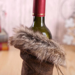 Christmas-Themed Wine Bottle Covers