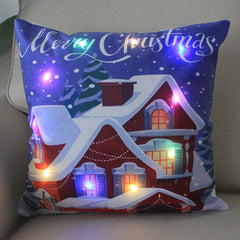 Plush Christmas-Themed LED Pillowcases