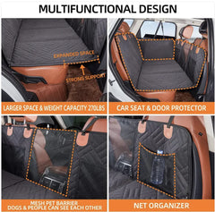 Waterproof Backseat Hammock with Hard Bottom