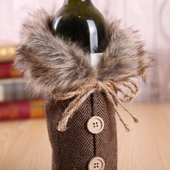 Christmas-Themed Wine Bottle Covers