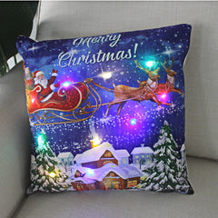 Plush Christmas-Themed LED Pillowcases