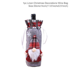 Christmas-Themed Wine Bottle Covers