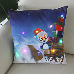 Plush Christmas-Themed LED Pillowcases