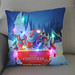 Plush Christmas-Themed LED Pillowcases