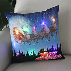 Plush Christmas-Themed LED Pillowcases