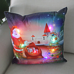 Plush Christmas-Themed LED Pillowcases