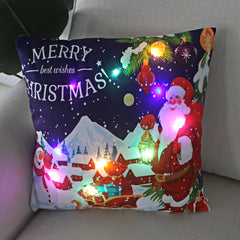 Plush Christmas-Themed LED Pillowcases