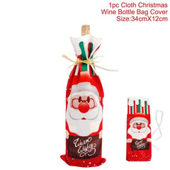 Christmas-Themed Wine Bottle Covers