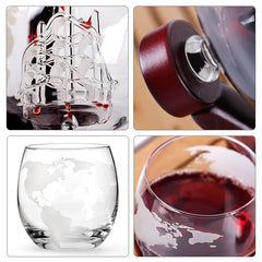 Whiskey Decanter/Wine Aerator Glass Set