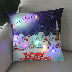 Plush Christmas-Themed LED Pillowcases