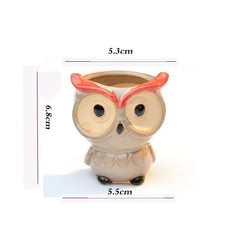 Ceramic Owl-Shaped Plant Pots